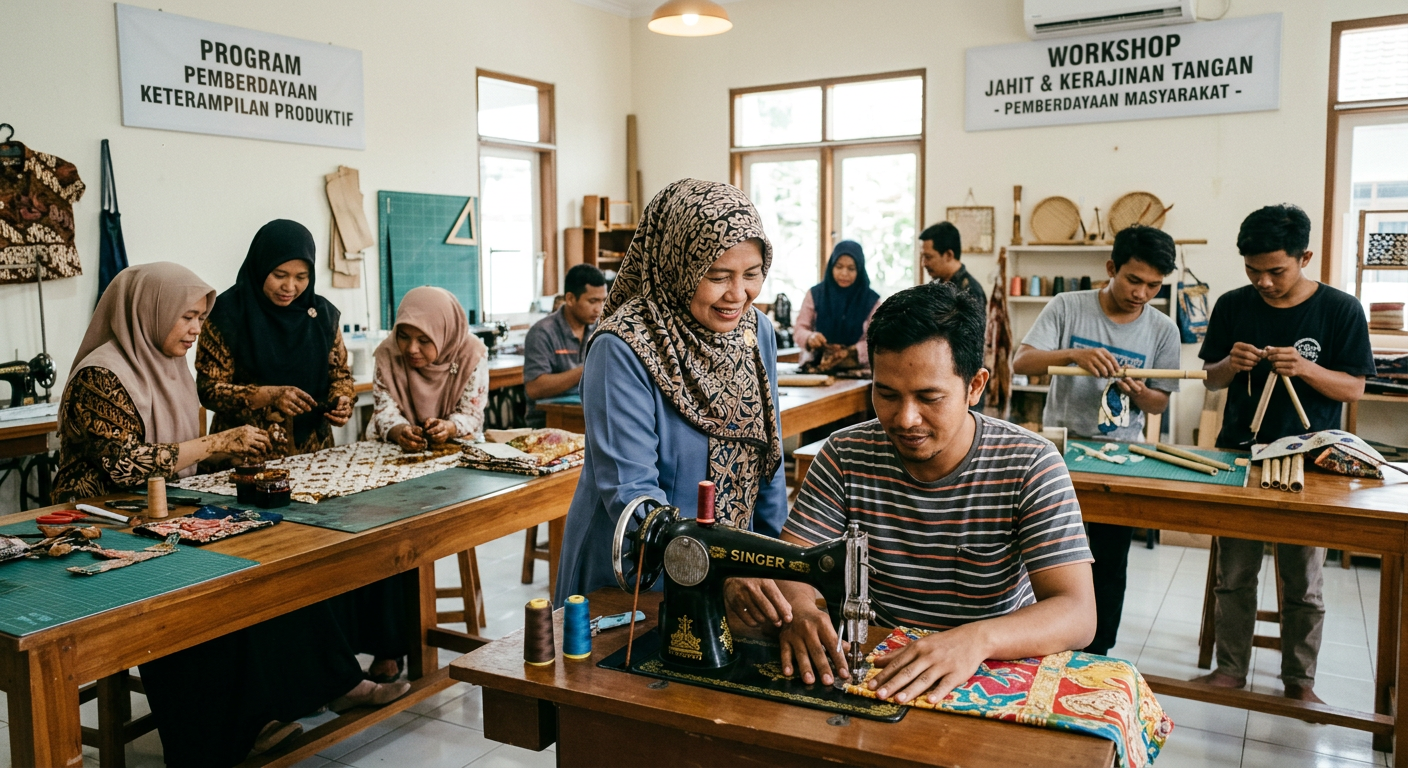 LIVEDRAWSGP 3D Berdaya - Program pemberdayaan masyarakat dan peningkatan keterampilan produktif.